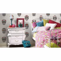 AS Creation Club Tropicana Skulls White Wallpaper 35817-2