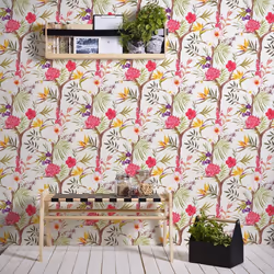 AS Creation Tropical Flowers Wallpaper Multicolour Floral Paste The Wall Vinyl
