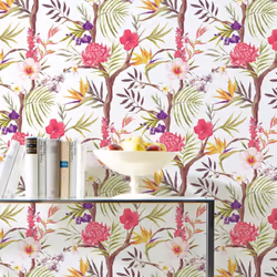 AS Creation Tropical Flowers Wallpaper Multicolour Floral Paste The Wall Vinyl