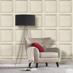 AS Creation Coving Wood Panel 3D Effect Wooden Panelling Wallpaper Feature Wall Textured Vinyl Non Woven 10m Roll - Cream 36392-1