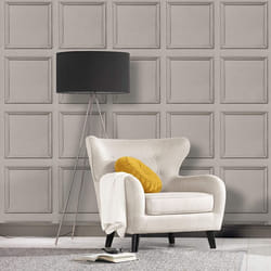 AS Creation Coving Wood Panel 3D Effect Wooden Panelling Wallpaper Feature Wall Textured Vinyl Non Woven 10m Roll - Grey 36392-2