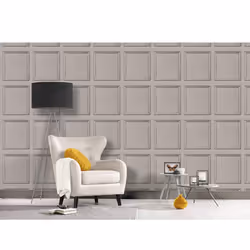 AS Creation Coving Wood Panel 3D Effect Wooden Panelling Wallpaper Feature Wall Textured Vinyl Non Woven 10m Roll - Grey 36392-2
