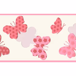 AS Creation Red And Pink Butterflies Border Wallpaper Paste The Paper