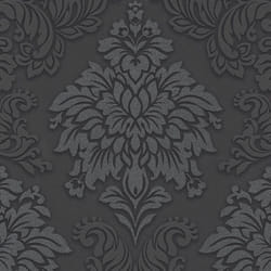 Lizzy London Baroque Damask Wallpaper Charcoal AS Creation 36898-4