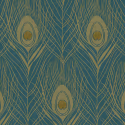 Absolutely Chic Peacock Feather Wallpaper Blue AS Creation AS369712