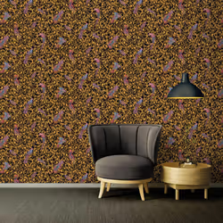 Versace Barocco Birds Wallpaper - Black and Gold - 37053-1 - 10m x 70cm