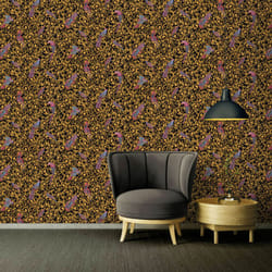 Versace Barocco Birds Wallpaper - Black and Gold - 37053-1 - 10m x 70cm