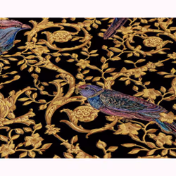 Versace Barocco Birds Wallpaper - Black and Gold - 37053-1 - 10m x 70cm