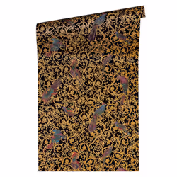 Versace Barocco Birds Wallpaper - Black and Gold - 37053-1 - 10m x 70cm