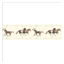 AS Creation Running Horses Neutral Background Slightly Textured Wallpaper Border