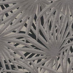 AS Creation Tropical Jungle Forest Leaf Leaves Wallpaper Textured Metallic Vinyl - Grey Black 37861-2