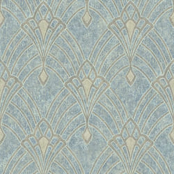 AS Creation Mata Hari Metallic Oriental Ornament Wallpaper Blue Beige