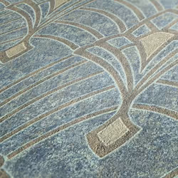 AS Creation Mata Hari Metallic Oriental Ornament Wallpaper Blue Beige