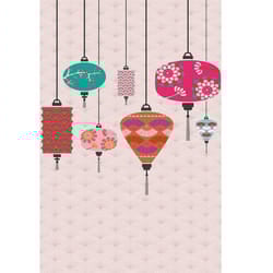 AS Creation Japanese Ceiling Lantern Wallpaper Wall Mural 159 x 280cm