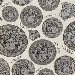 AS Creation Versace Medusa Head Grey Wallpaper 38611-2