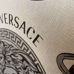 AS Creation Versace Medusa Head Grey Wallpaper 38611-2