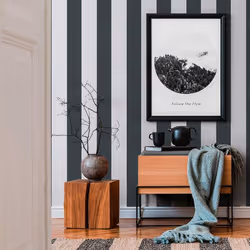 AS Creation Vertical Stripes Black Grey Wallpaper Paste The Wall Vinyl