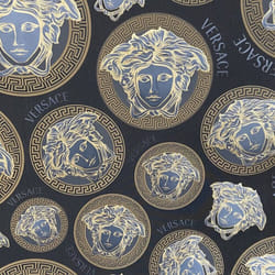 AS Creation Versace Medusa Head Black Gold Wallpaper 38611-7