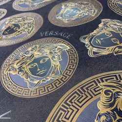 AS Creation Versace Medusa Head Black Gold Wallpaper 38611-7
