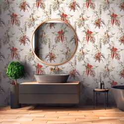 AS Creation Exotic Birds Wallpaper Cream Colorfull Parrots Paste The Wall