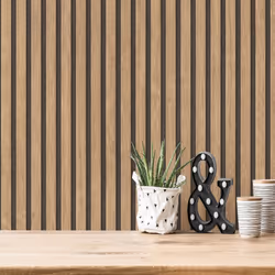 AS Creation Wooden Slats 3D Panel Wallpaper - Natural Black 39109-1