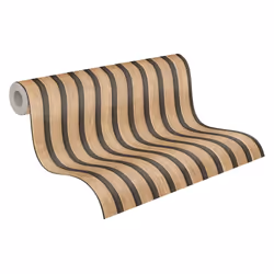 AS Creation Wooden Slats 3D Panel Wallpaper - Natural Black 39109-1