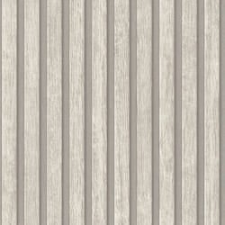 AS Creation Wooden Slats 3D Panel Wallpaper - Off White Silver Grey 39109-5