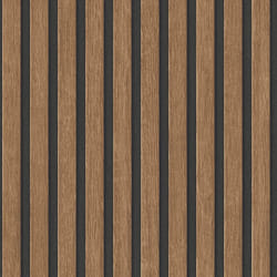 AS Creation Wooden Slats Panel Wallpaper Brown Black 39109-8