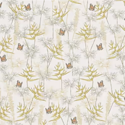 AS Creation Drawn into Nature White Wallpaper Butterflies Floral