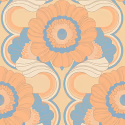 AS Creation 70's Retro Floral Chic Turquoise Wallpaper Textured Paste The Wall