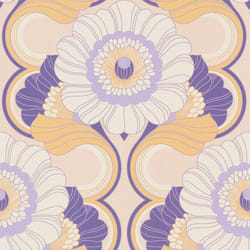 AS Creation 70's Retro Floral Chic Purple Wallpaper Textured