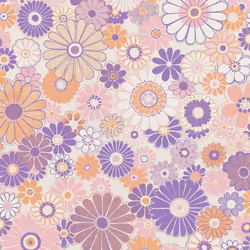 AS Creation Retro Floral Pattern Wallpaper Orange Pink Purple