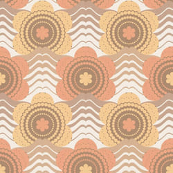 AS Creation Retro Flowers Orange Wallpaper Trendy Textured