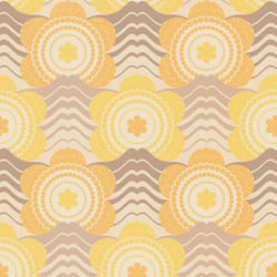 AS Creation Retro Flowers Yellow Wallpaper Trendy Textured