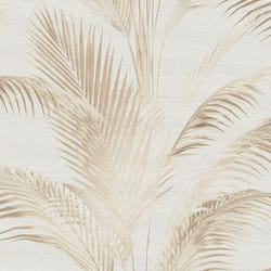 AS Creation Michalsky Palm Leaf Metallic Wallpaper - Cream Beige Brown 39980-1