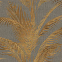 AS Creation Michalsky Palm Leaf Metallic Wallpaper - Grey Gold 39980-4
