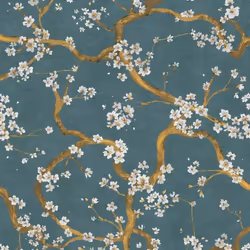 AS Creation Metropolitan Stories Hot Spots Blossom Teal Wallpaper 78199-4