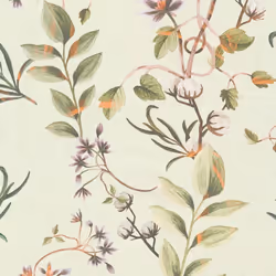 Anna D'Andrea Green Botanical Wallpaper Floral Traditional Paste The Wall Vinyl