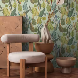 AS Creation Tropical Leaf Pattern Green Blue Wallpaper Paste The Wall Vinyl