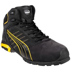 ) Puma Safety Amsterdam Mid Leather Black Safety Boots - Black, 7 (Adults'