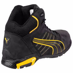 ) Puma Safety Amsterdam Mid Leather Black Safety Boots - Black, 8 (Adults'