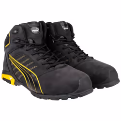 ) Puma Safety Amsterdam Mid Leather Black Safety Boots - Black, 8 (Adults' - Additional view 5