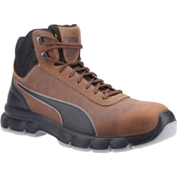 ) Puma Safety Condor Mid Nubuck Brown Safety Boots - Brown, 12 (Adults'