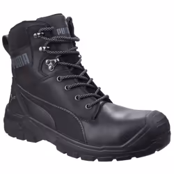 ) Puma Safety Conquest 630730 Leather Black Safety Boots - Black, 11 (Adults'