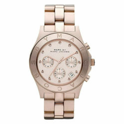 Marc Jacobs Blade Ladies WatchÂ¦Chronograph Rose Gold DialÂ¦Stainless BandÂ¦MBM3102