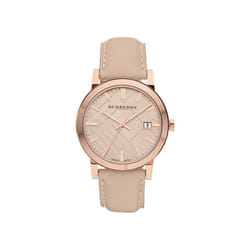 Burberry BU9014 Tan Dial Leather Strap Women's Watch