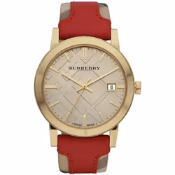 Burberry Bu9017 Haymarket Gold Tone Women's Watch