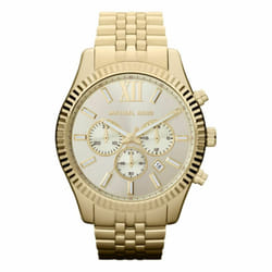 Michael Kors Lexington Men's WatchÃGold Case Chrono DialÃBracelet StrapÃMK8281