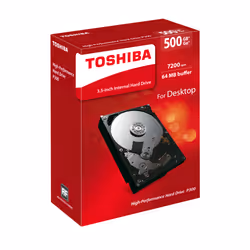 Toshiba P300 500GB internal hard drive 7200 RPM 64 MB 3.5" Serial ATA III - Additional view 7