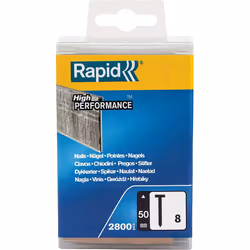 Rapid High Performance No.8 Galvanised Steel Brad Nails, Wire Length: 50 mm, 5000186 - 2800 Pieces